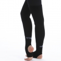 Black long Junior leg warmers with foot